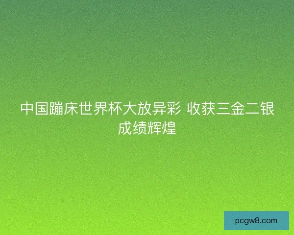 中国蹦床世界杯大放异彩 收获三金二银成绩辉煌