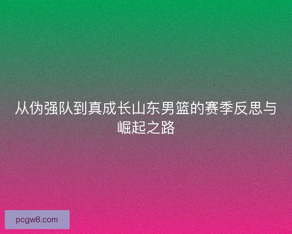从伪强队到真成长山东男篮的赛季反思与崛起之路 从伪强队到真成长山东男篮的赛季反思与崛起之路