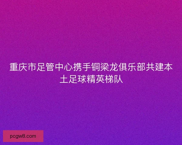 重庆市足管中心携手铜梁龙俱乐部共建本土足球精英梯队 重庆市足管中心携手铜梁龙俱乐部共建本土足球精英梯队